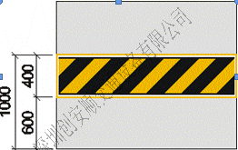 立柱、墻面警示線